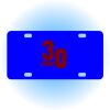 Copy of Personalized 3 X 6 Heavy Duty Acrylic / Plastic License Plate Thumbnail