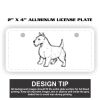 2" X 4" Aluminum License Plate  Thumbnail