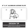 2" X 4" Aluminum License Plate  Thumbnail