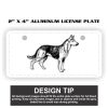 2" X 4" Aluminum License Plate  Thumbnail