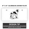 2" X 4" Aluminum License Plate  Thumbnail