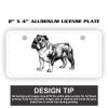 2" X 4" Aluminum License Plate  Thumbnail