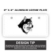 2" X 4" Aluminum License Plate  Thumbnail