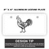 2" X 4" Aluminum License Plate  Thumbnail
