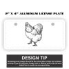 2" X 4" Aluminum License Plate  Thumbnail