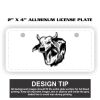 2" X 4" Aluminum License Plate  Thumbnail