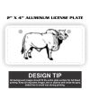2" X 4" Aluminum License Plate  Thumbnail