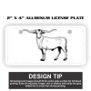 2" X 4" Aluminum License Plate  Thumbnail