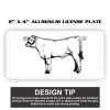 2" X 4" Aluminum License Plate  Thumbnail