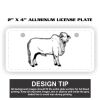 2" X 4" Aluminum License Plate  Thumbnail