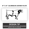 2" X 4" Aluminum License Plate  Thumbnail
