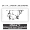 2" X 4" Aluminum License Plate  Thumbnail