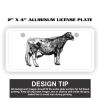 2" X 4" Aluminum License Plate  Thumbnail