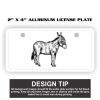 2" X 4" Aluminum License Plate  Thumbnail