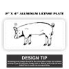 2" X 4" Aluminum License Plate  Thumbnail