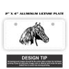 2" X 4" Aluminum License Plate  Thumbnail