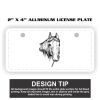 2" X 4" Aluminum License Plate  Thumbnail