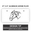 2" X 4" Aluminum License Plate  Thumbnail