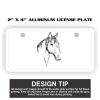 2" X 4" Aluminum License Plate  Thumbnail