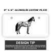 2" X 4" Aluminum License Plate  Thumbnail