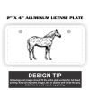 2" X 4" Aluminum License Plate  Thumbnail