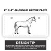 2" X 4" Aluminum License Plate  Thumbnail