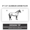 2" X 4" Aluminum License Plate  Thumbnail