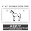 2" X 4" Aluminum License Plate  Thumbnail