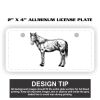 2" X 4" Aluminum License Plate  Thumbnail