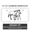 2" X 4" Aluminum License Plate  Thumbnail