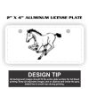 2" X 4" Aluminum License Plate  Thumbnail