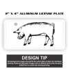 2" X 4" Aluminum License Plate  Thumbnail