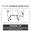 2" X 4" Aluminum License Plate  Thumbnail
