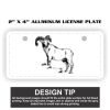 2" X 4" Aluminum License Plate  Thumbnail