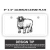 2" X 4" Aluminum License Plate  Thumbnail