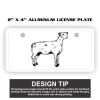 2" X 4" Aluminum License Plate  Thumbnail
