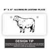 2" X 4" Aluminum License Plate  Thumbnail
