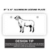 2" X 4" Aluminum License Plate  Thumbnail