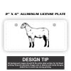 2" X 4" Aluminum License Plate  Thumbnail