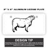 2" X 4" Aluminum License Plate  Thumbnail