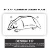2" X 4" Aluminum License Plate  Thumbnail