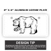 2" X 4" Aluminum License Plate  Thumbnail