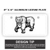 2" X 4" Aluminum License Plate  Thumbnail