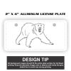 2" X 4" Aluminum License Plate  Thumbnail