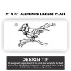 2" X 4" Aluminum License Plate  Thumbnail