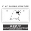 2" X 4" Aluminum License Plate  Thumbnail