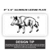 2" X 4" Aluminum License Plate  Thumbnail