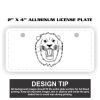 2" X 4" Aluminum License Plate  Thumbnail