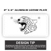 2" X 4" Aluminum License Plate  Thumbnail