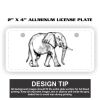 2" X 4" Aluminum License Plate  Thumbnail